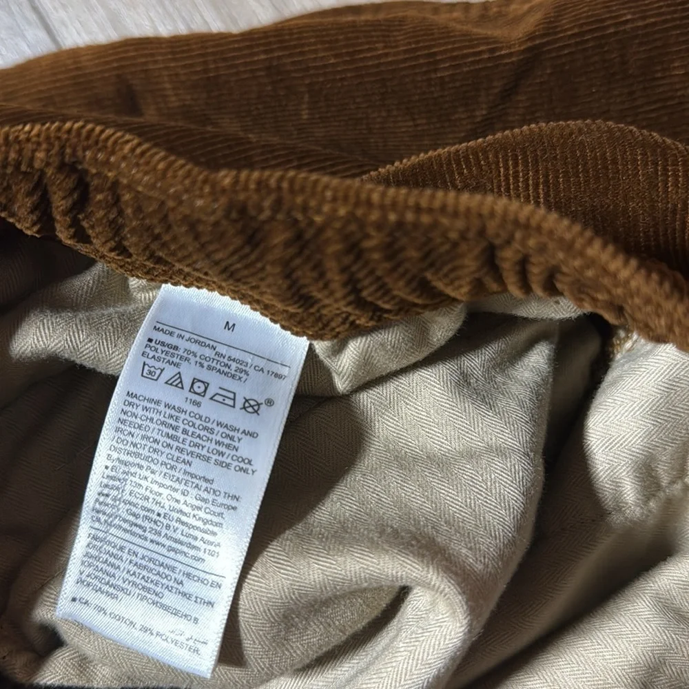NWT! Banana Republic Rust Brown Straight Stretch-Corduroy Pull-On Pant - Medium🩷